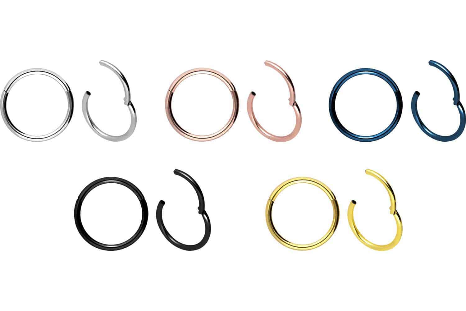Surgical steel segment ring clicker