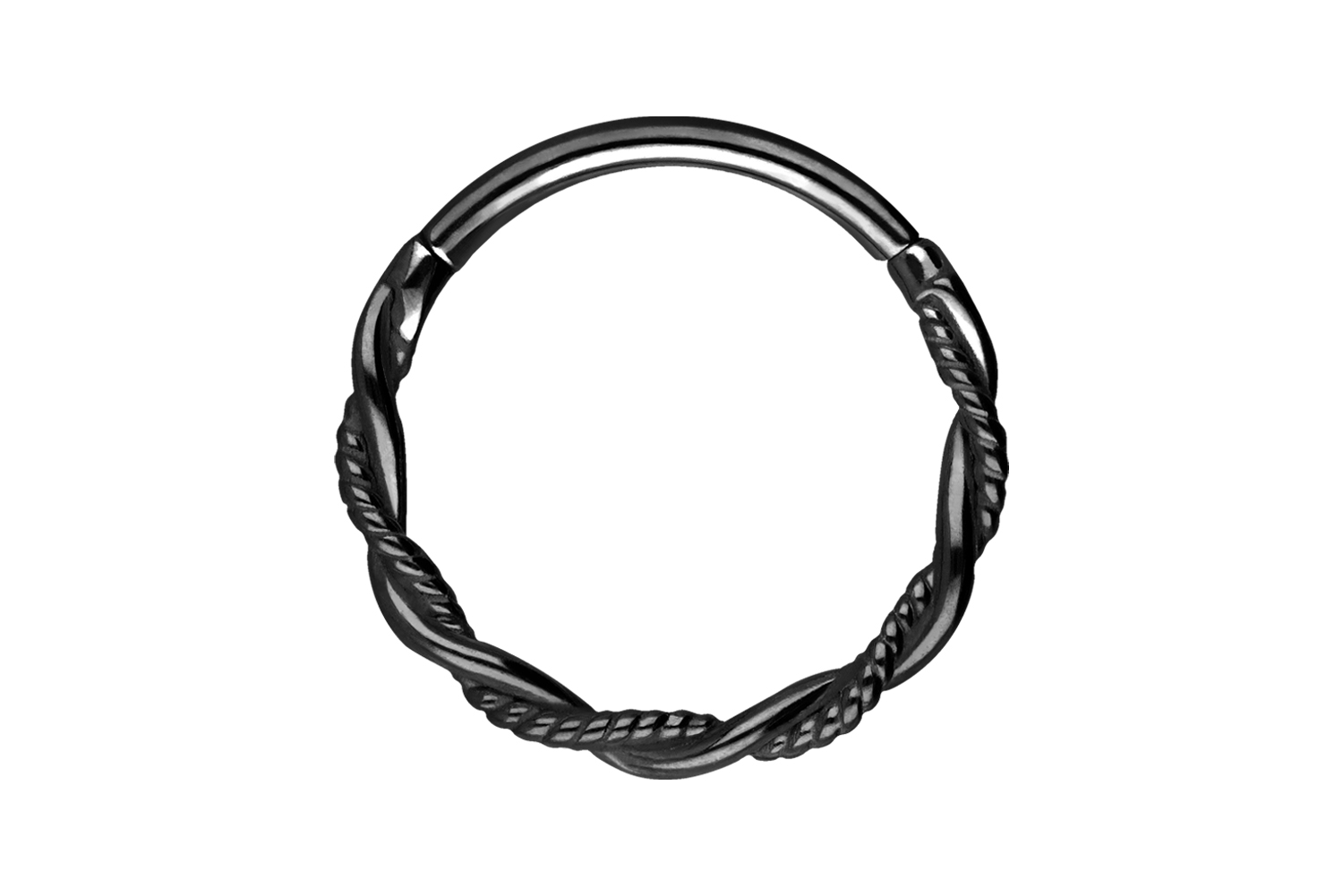 Surgical steel segment ring clicker TWISTED TWICE