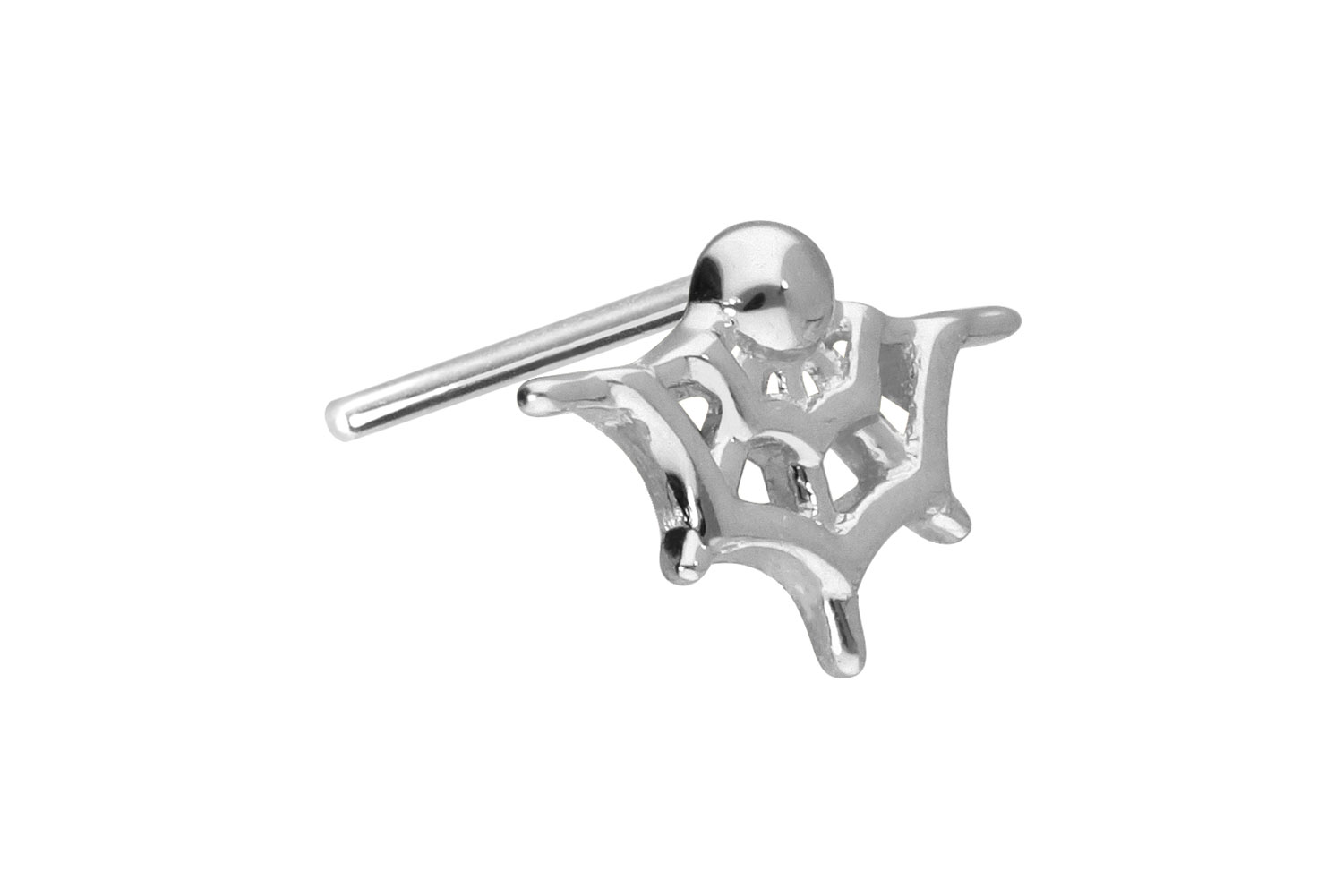 14 carat gold attachment with titanium push pin SPIDERWEB