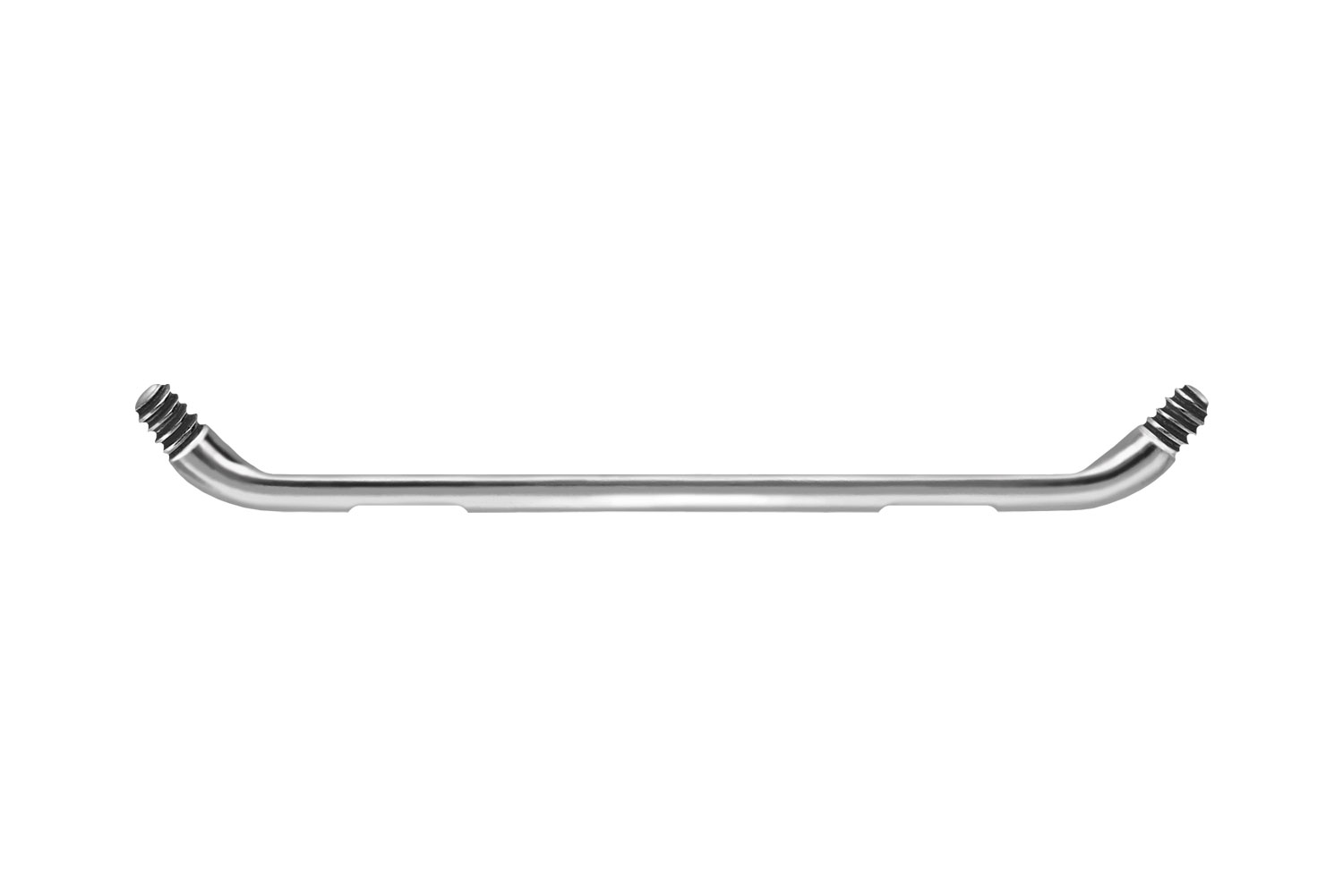 Titanium surface barbell FLAT TWO HOLES (45 degree) without balls