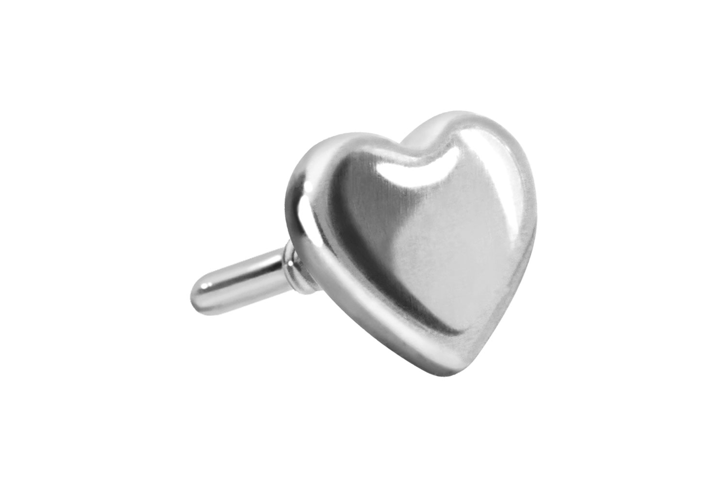 14 carat gold screw-in attachment with external thread HEART