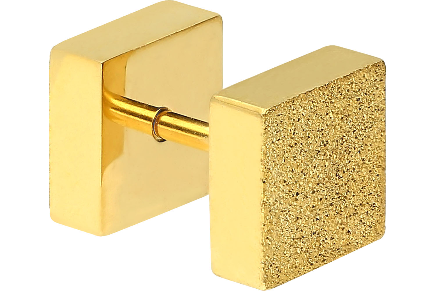 Surgical steel fake plug SQUARE DIAMOND LOOK ++SALE++