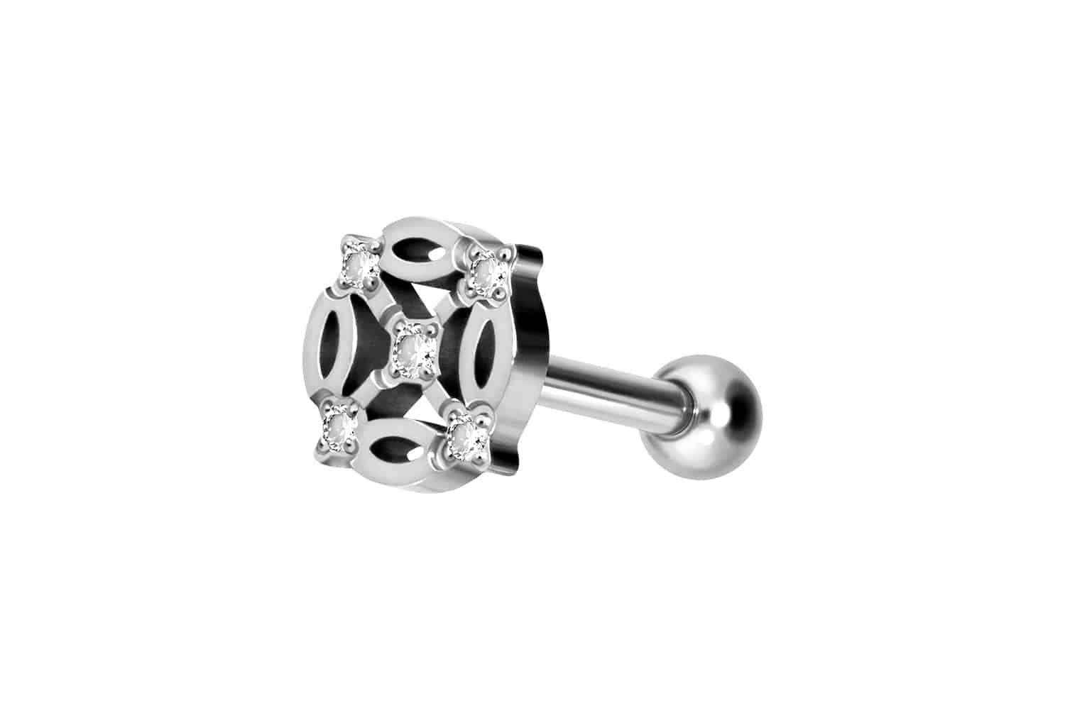 Titan Ohrpiercing mit Innengewinde ORIENTALISCHES DESIGN