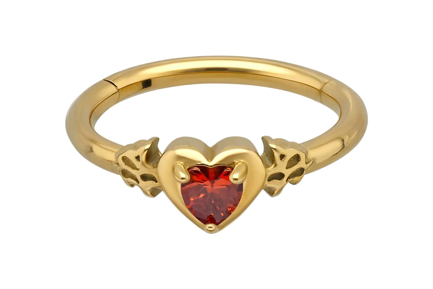 Surgical steel segment ring clicker HEART
