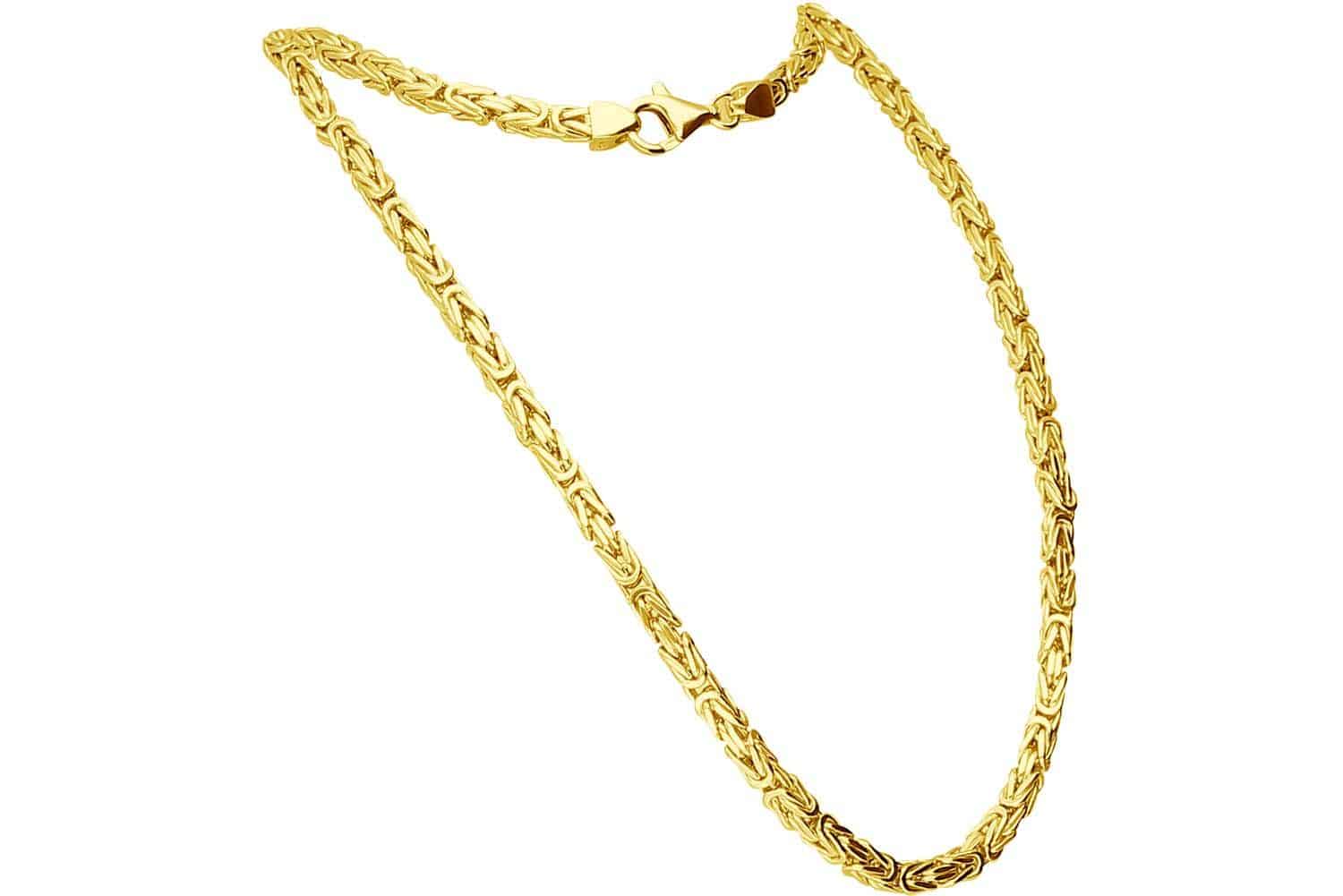 925 silver king chain rhodium-plated / gold-plated