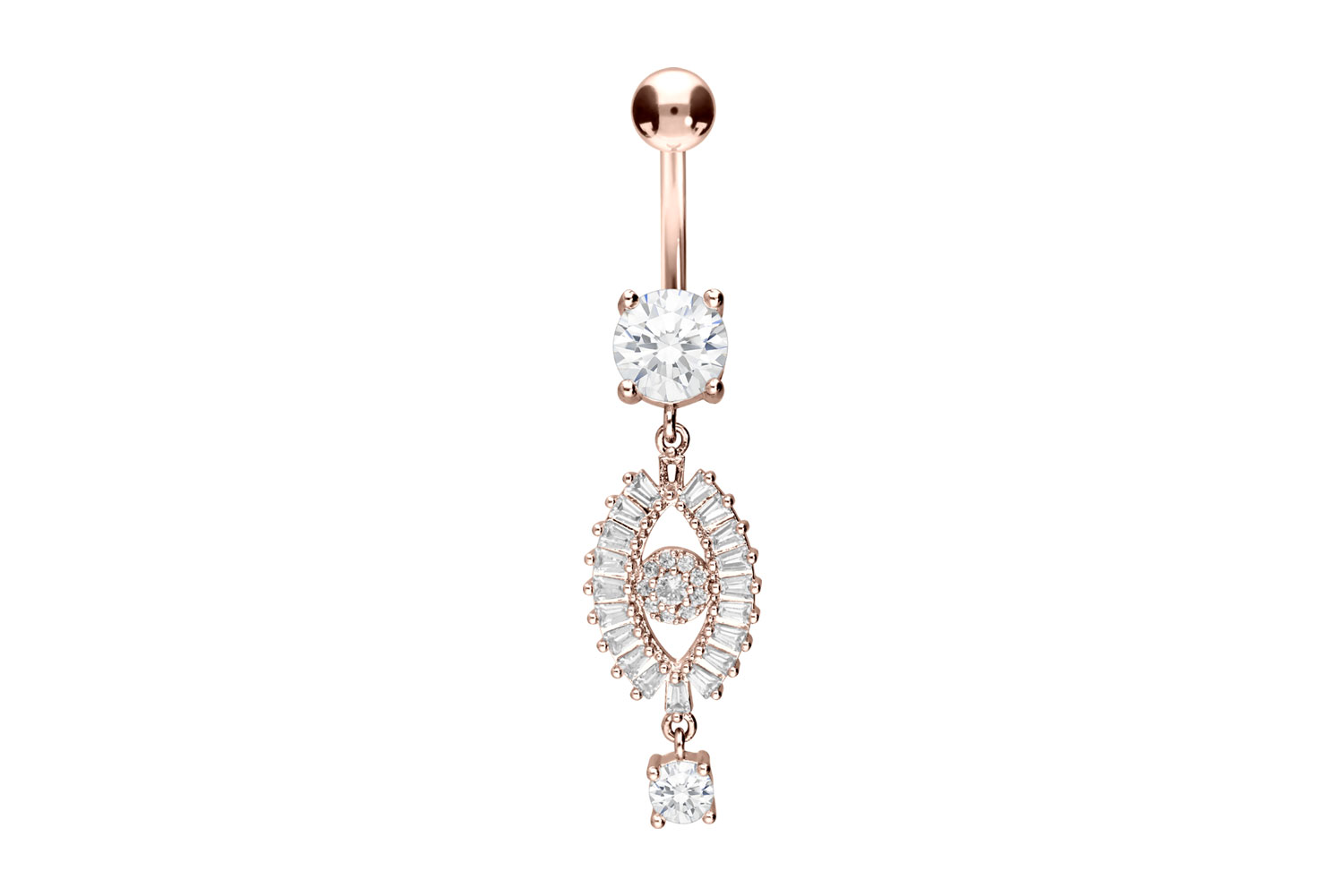 Surgical steel bananabell CRYSTAL EYE