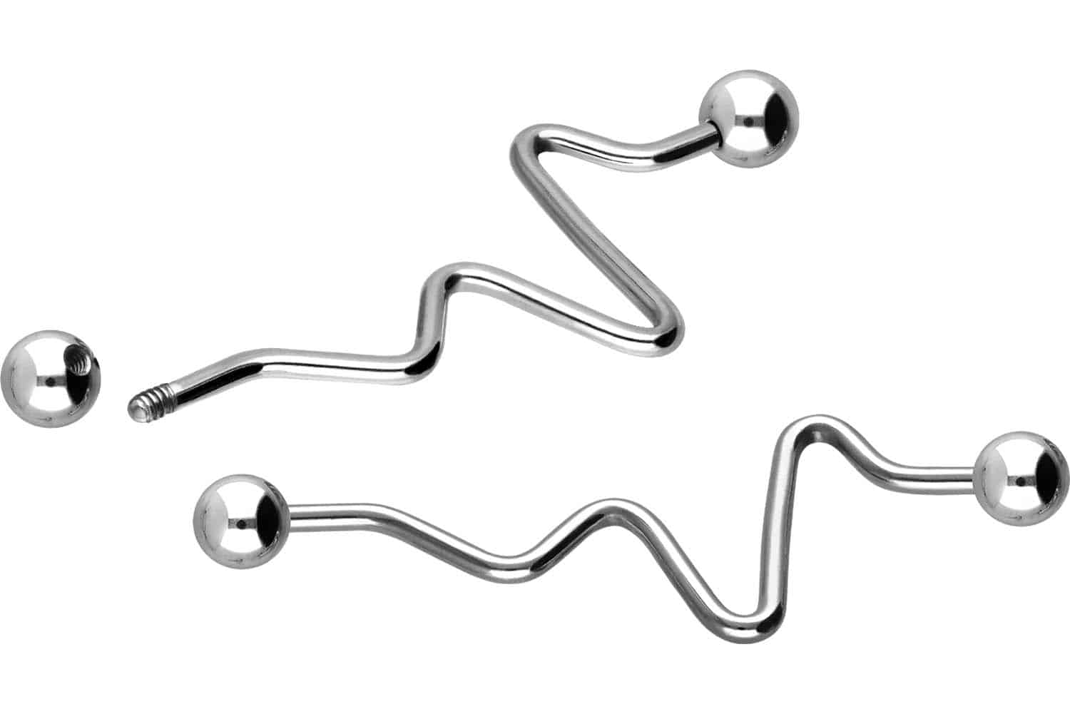 Chirurgenstahl Industrial Ohrpiercing HERZSCHLAGKURVE