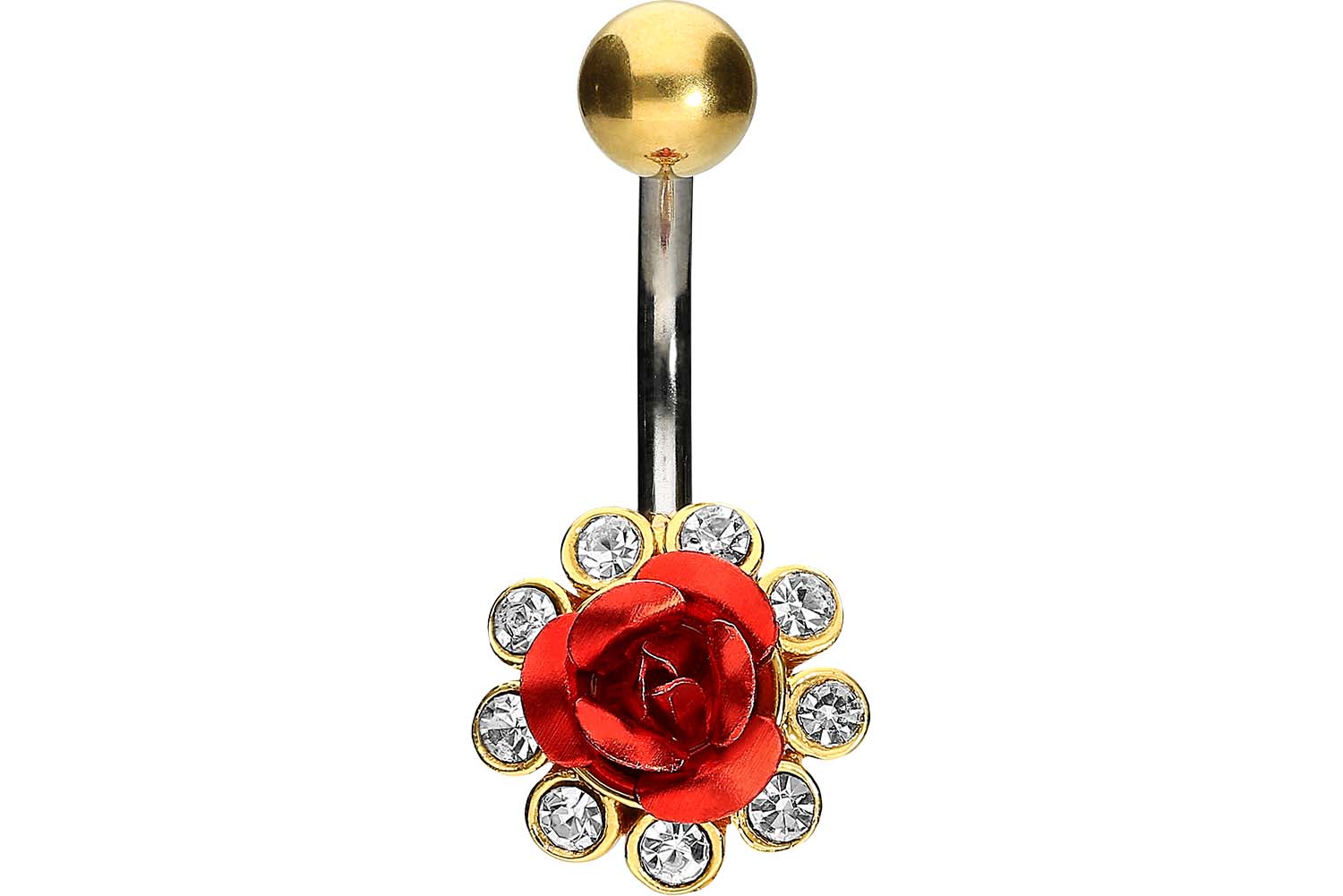 Titan Bananabell mit 925er Silber-Design ROTE ROSE ++SALE++