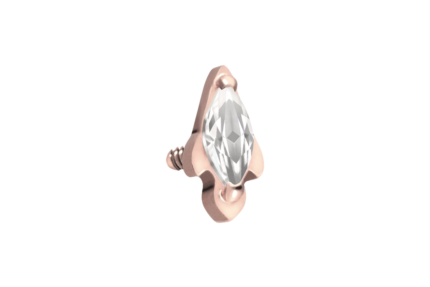 Titanium screw-in attachment with external thread CRYSTAL ROCKET