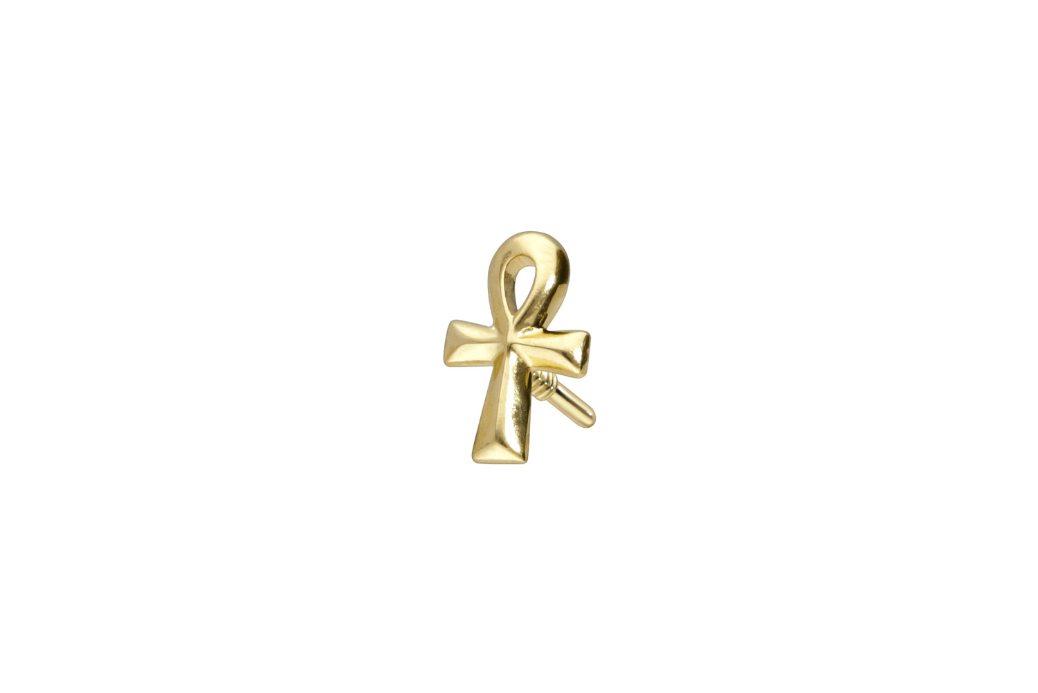 14 carat gold screw-in attachment with external thread EGYPTIAN CROSS