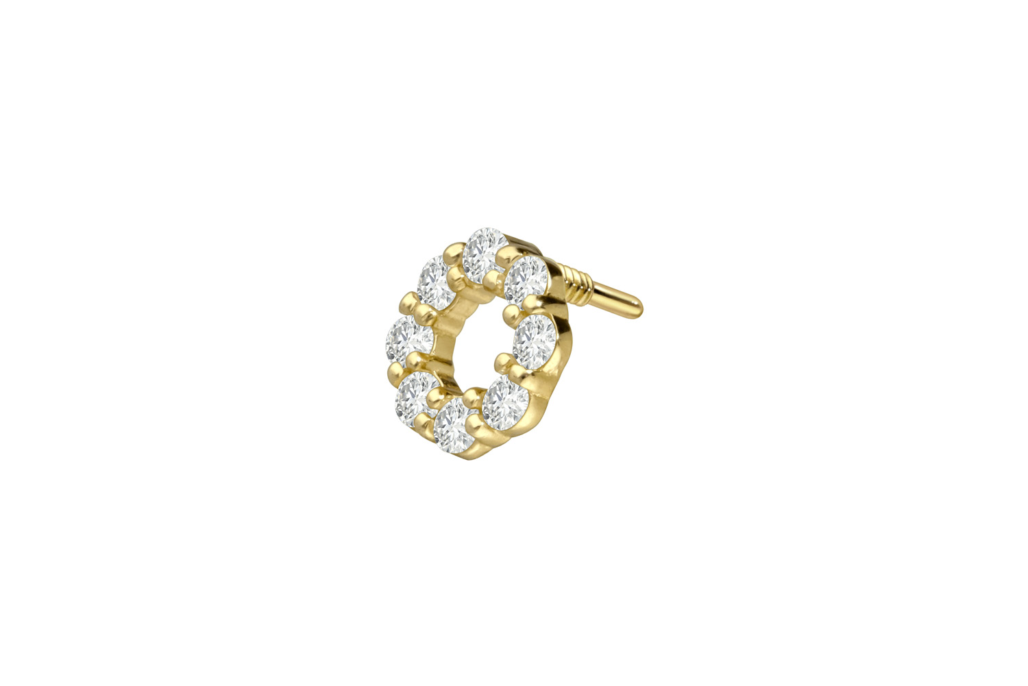 18 Karat Gold Schraubaufsatz mit Außengewinde DIAMANT-KREIS