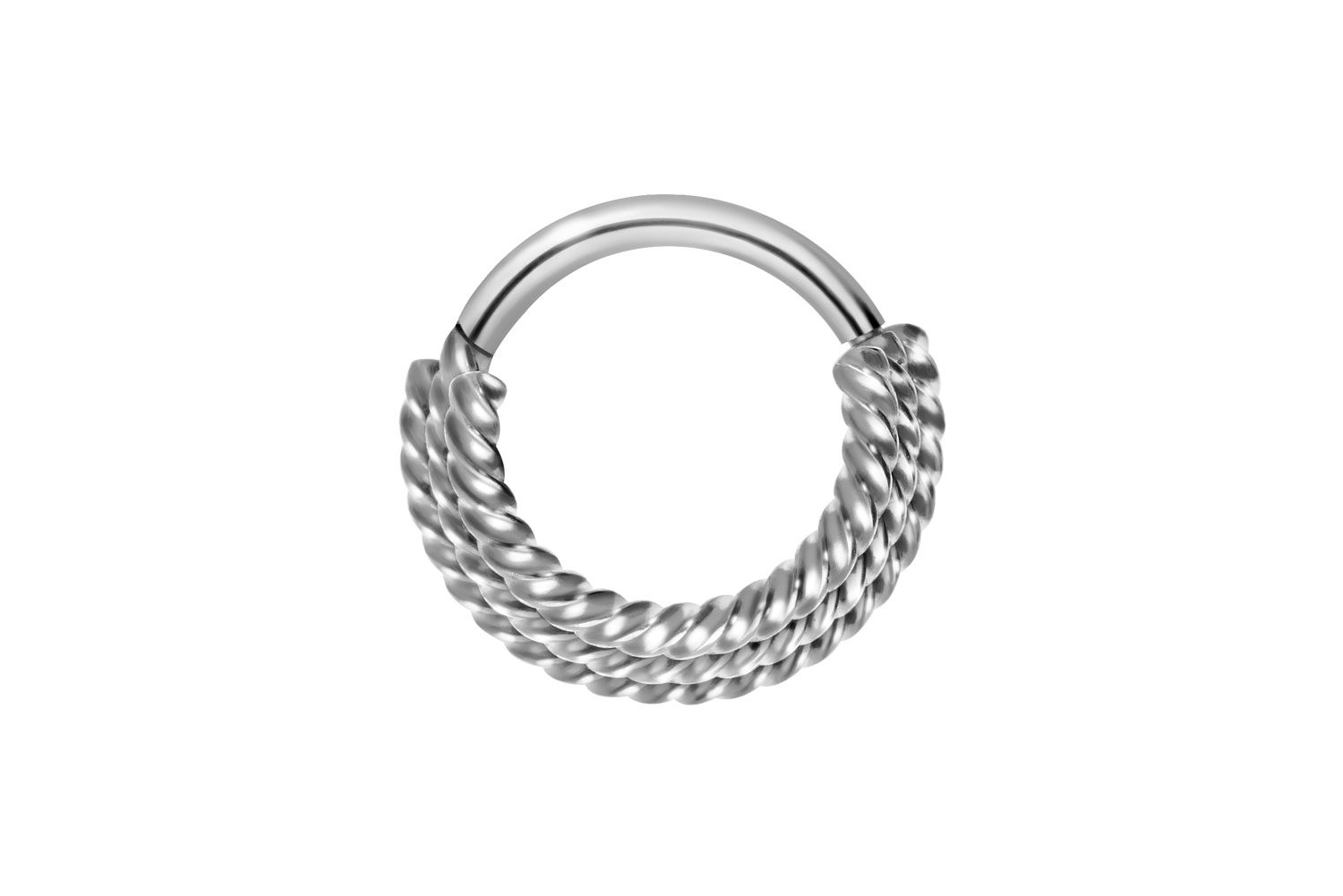 Surgical steel segment ring clicker 3 TWISTED RINGS