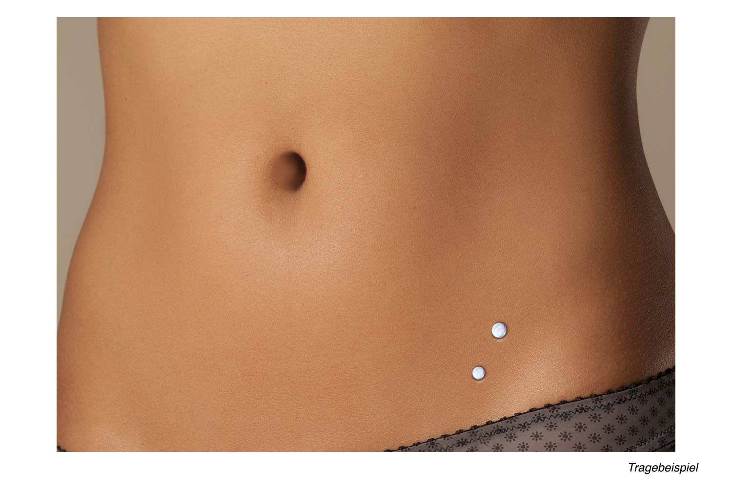 Titanium dermal anchor attachment DISC + SYNTHETIC OPAL