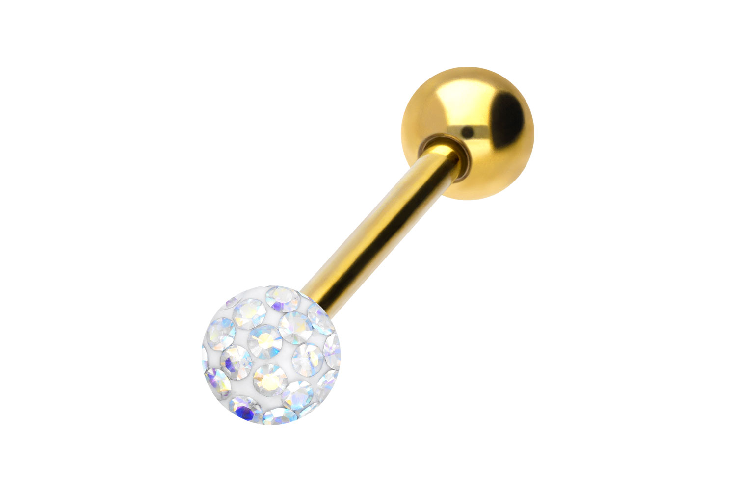 Surgical steel barbell EPOXY + SURGICAL STEEL BALL