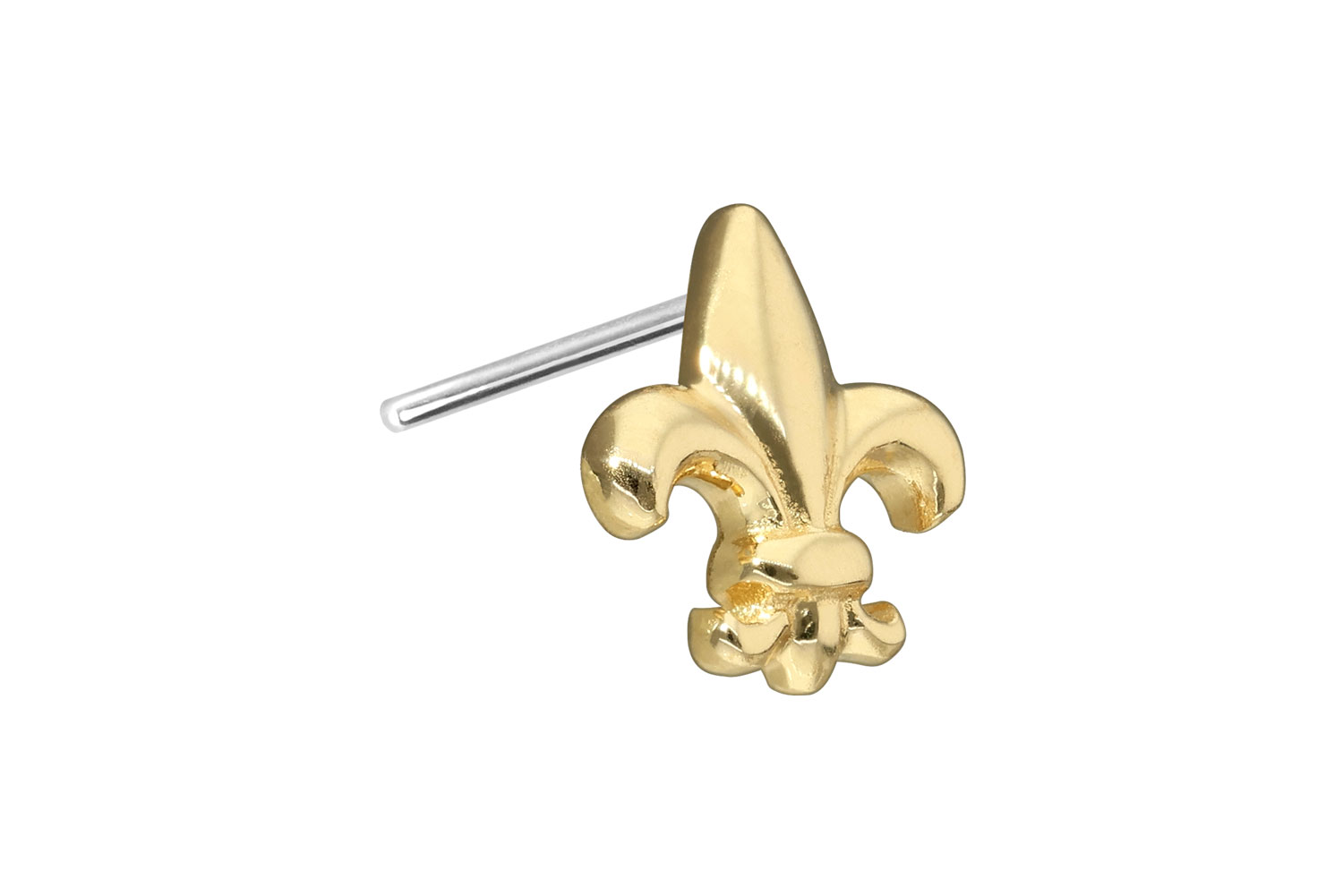 14 Karat Gold Aufsatz mit Titan Push Pin LILIE