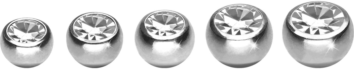 Titanium screw-in ball CRYSTAL