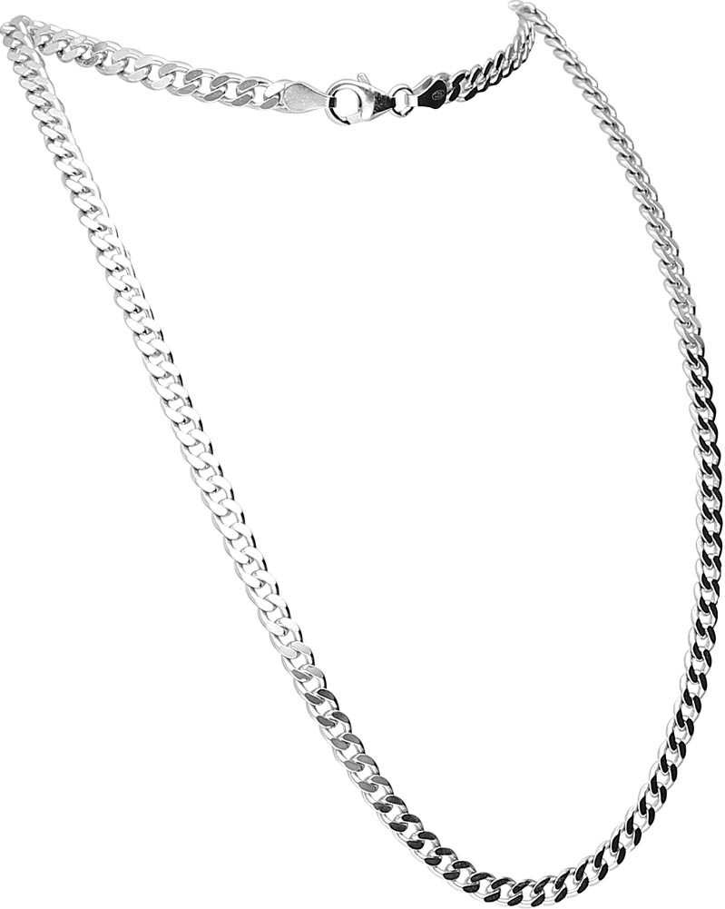 925 silver curb chain rhodium-plated