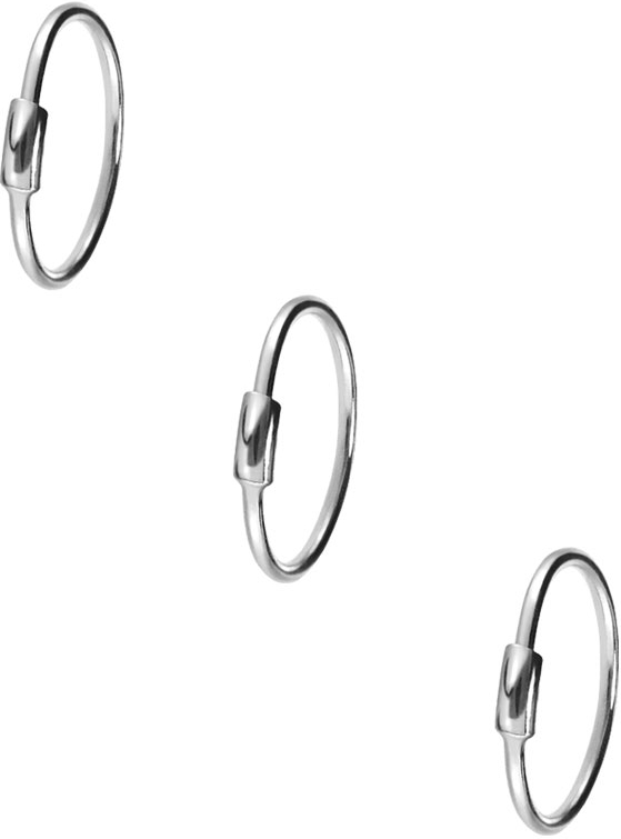 SET 925 silver nose ring BAR - bendable