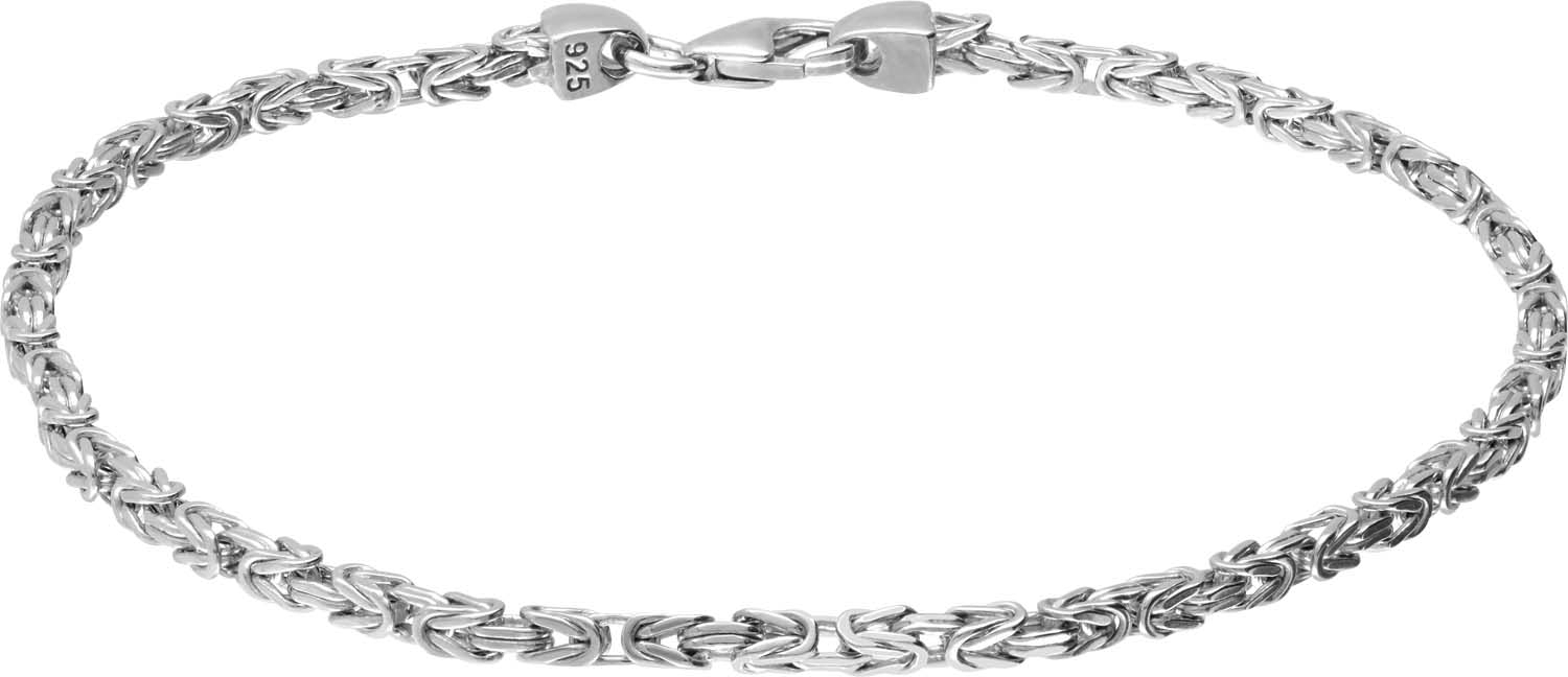 925 silver king bracelet rhodium-plated / gold-plated