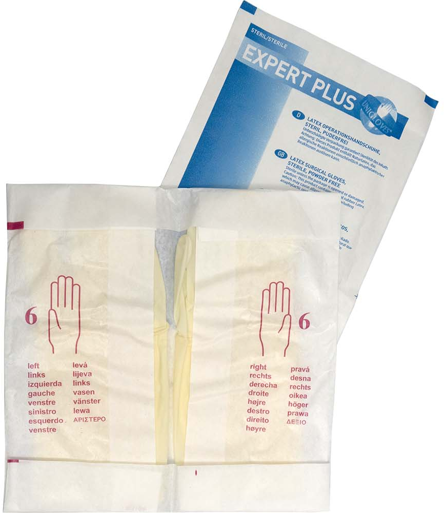 Latex gloves sterile and powder-free - white