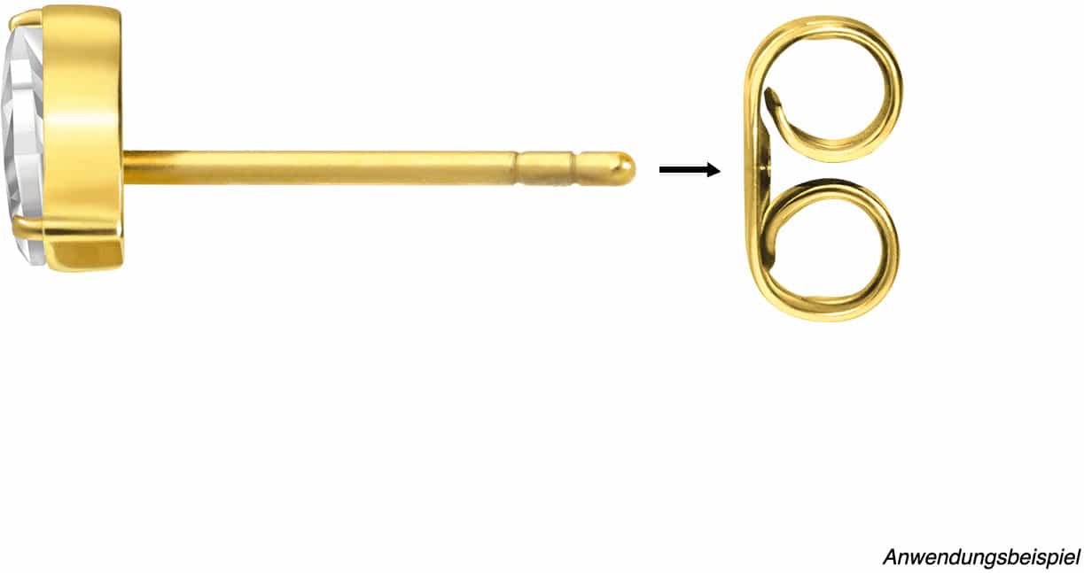 Surgical steel closure for ear studs