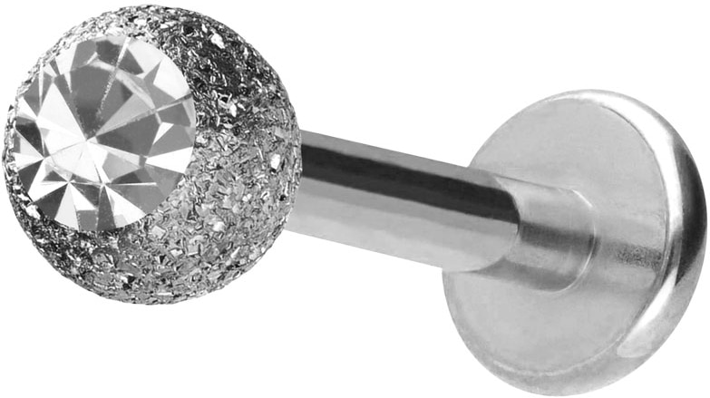 Surgical steel labret DIAMOND LOOK + CRYSTAL