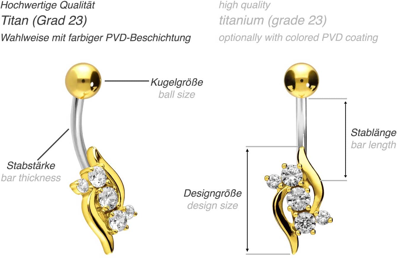Titan Bananabell mit 925er Silber-Design DESIGN