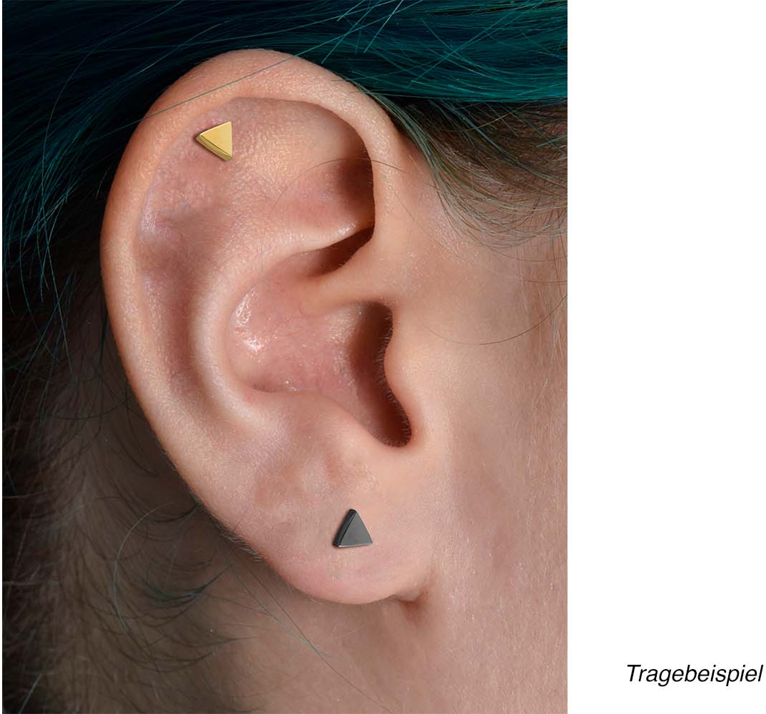 Surgical steel ear piercing TRIANGLE