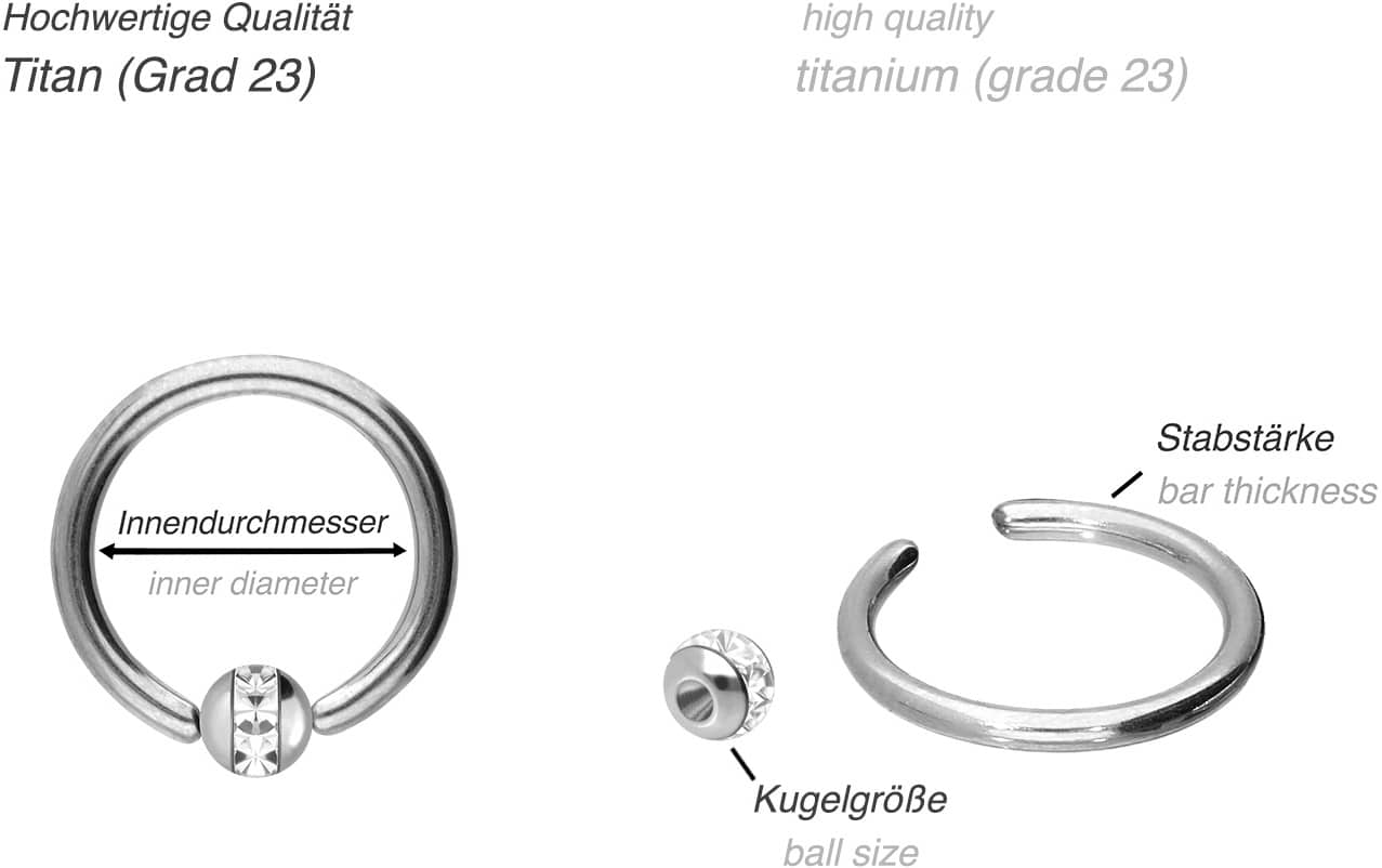 Titanium ball closure ring EPOXY RING BALL