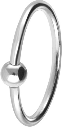 925 silver nose ring BALL - bendable