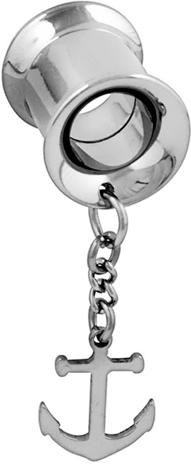 Surgical steel double flared tunnel ANCHOR CHAIN