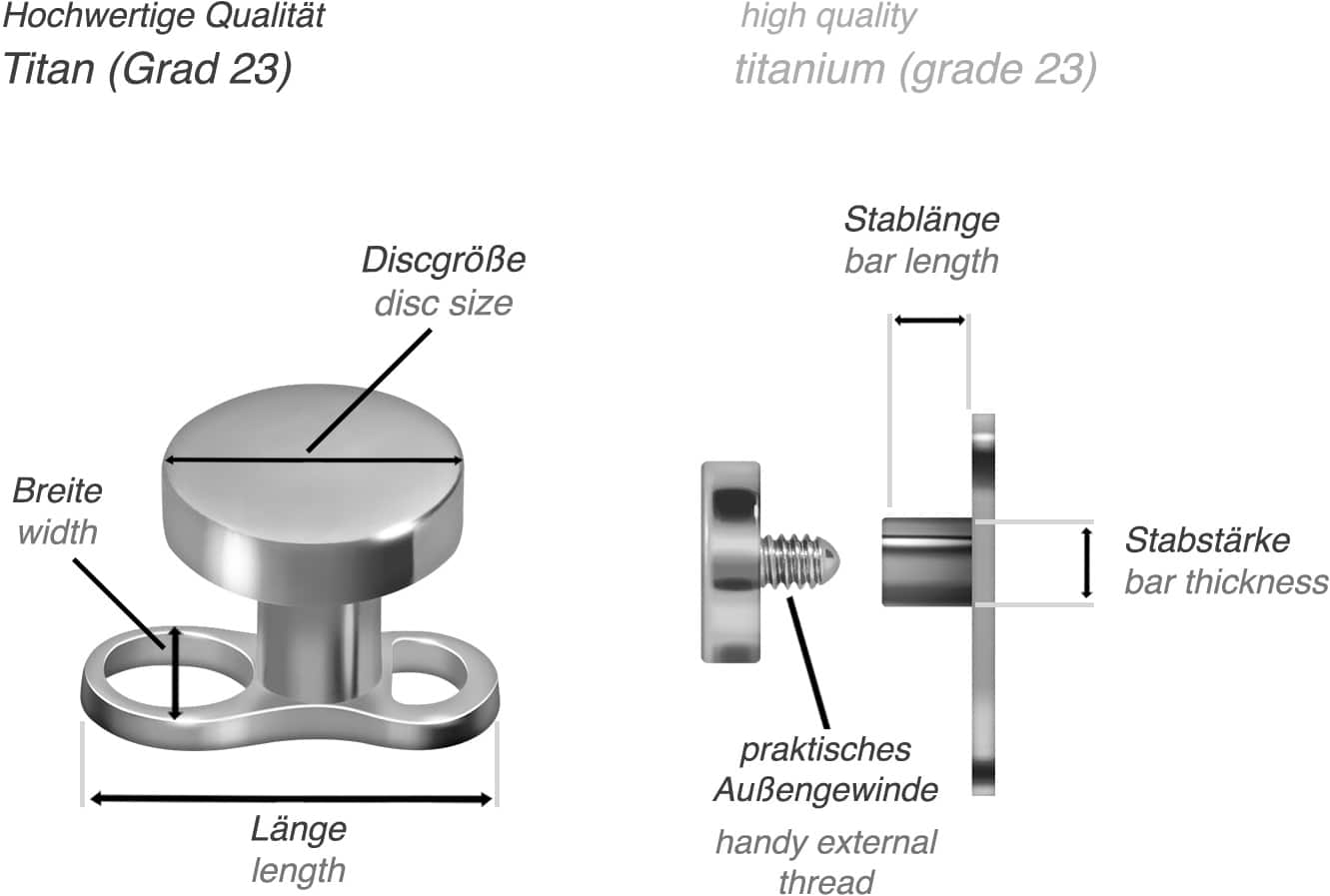 Titan Mini Dermal Anchor DISC