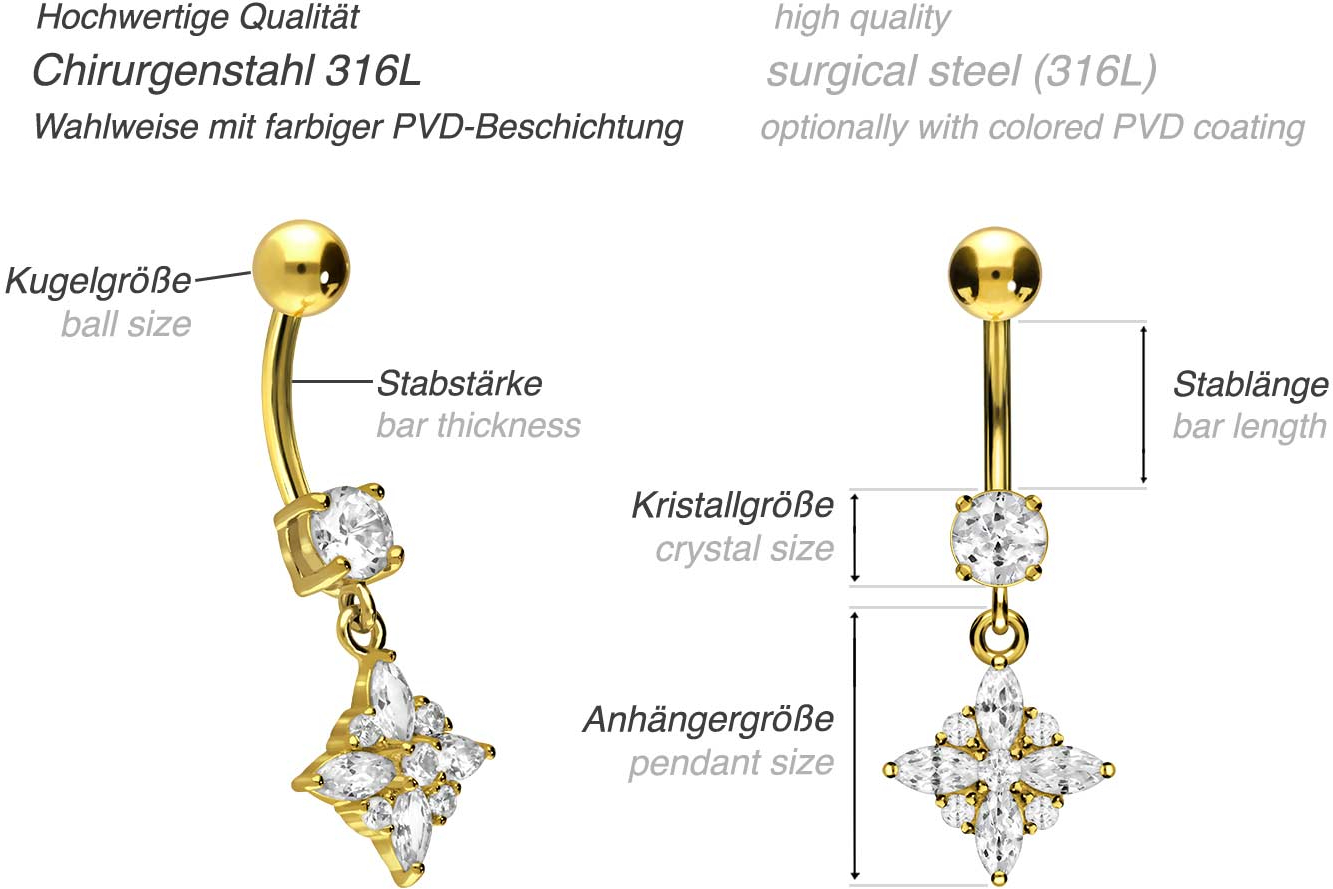Surgical steel bananabell with brass design POLAR STAR ++SALE++