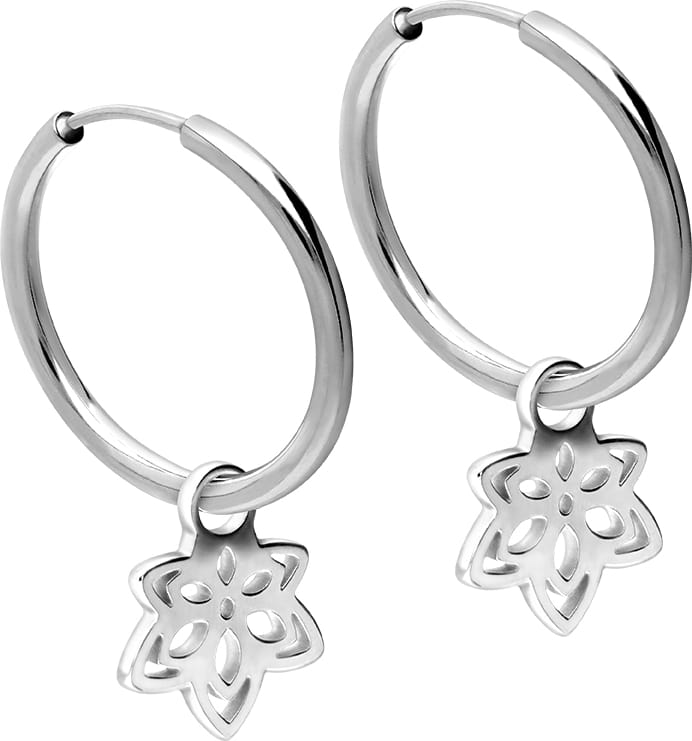 Surgical steel ear clicker creoles BLOSSOM