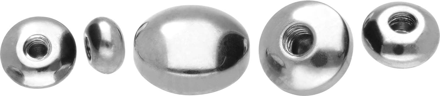 Surgical steel screw-in disc FLAT