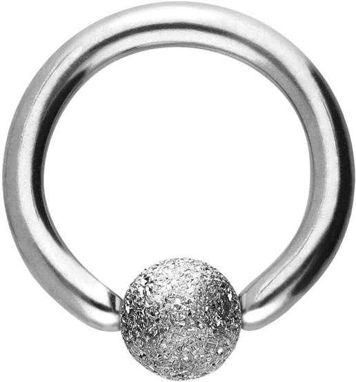 Surgical steel ball closure ring DIAMOND LOOK