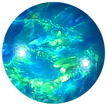 Synthetic opal clip-in ball