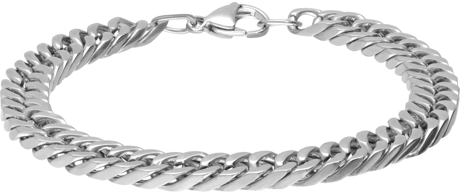Stainless steel curb bracelet