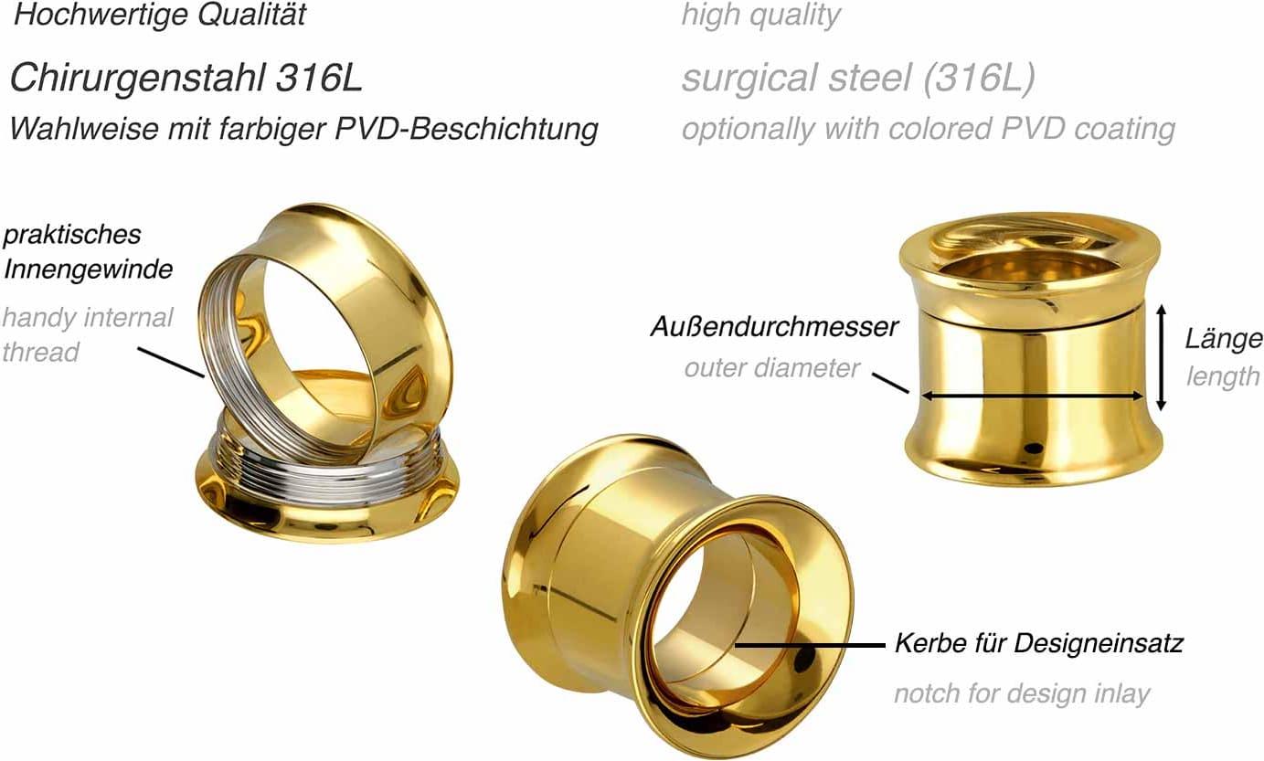 Surgical steel BYO double flared tunnel ++SALE++