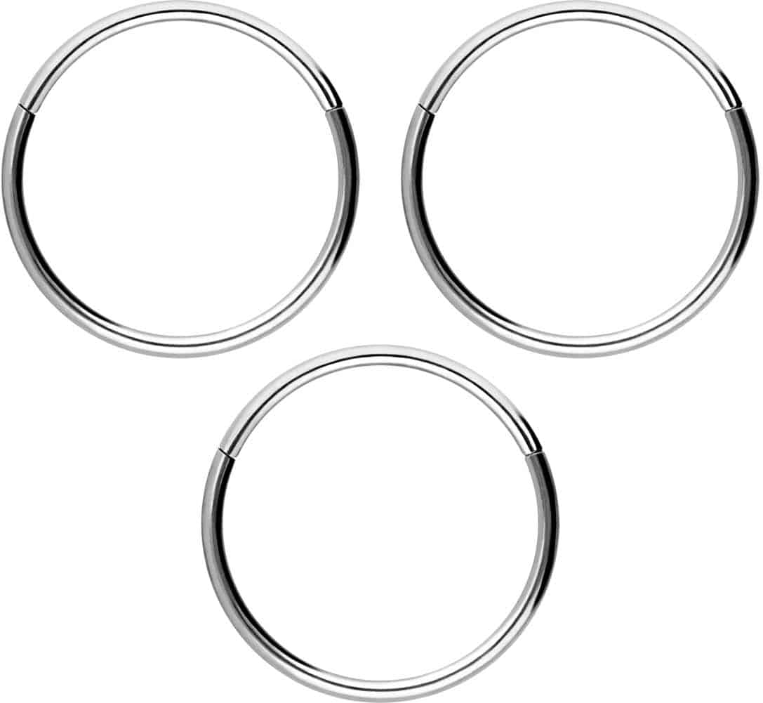 SET Surgical steel segment ring clicker