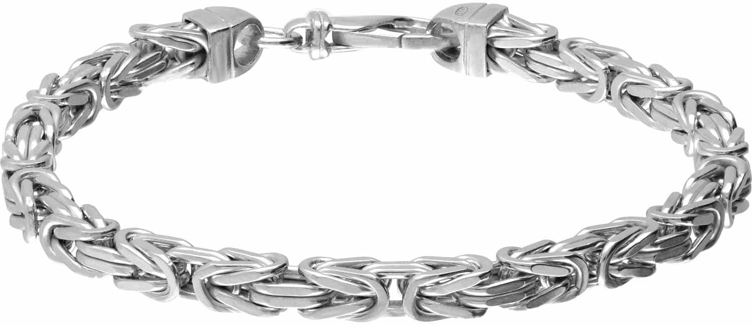 925 silver king bracelet rhodium-plated / gold-plated