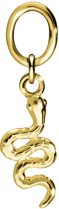 18 carat gold pendant for clickers SNAKE