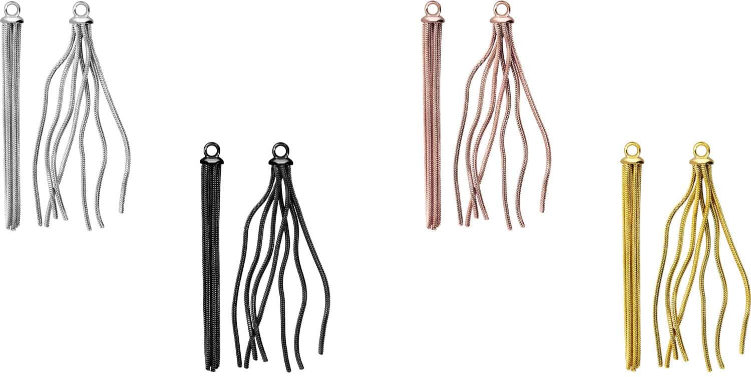 Surgical steel pendant for clickers TASSEL