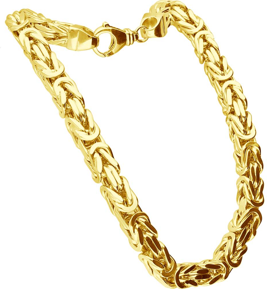 925 silver king chain rhodium-plated / gold-plated