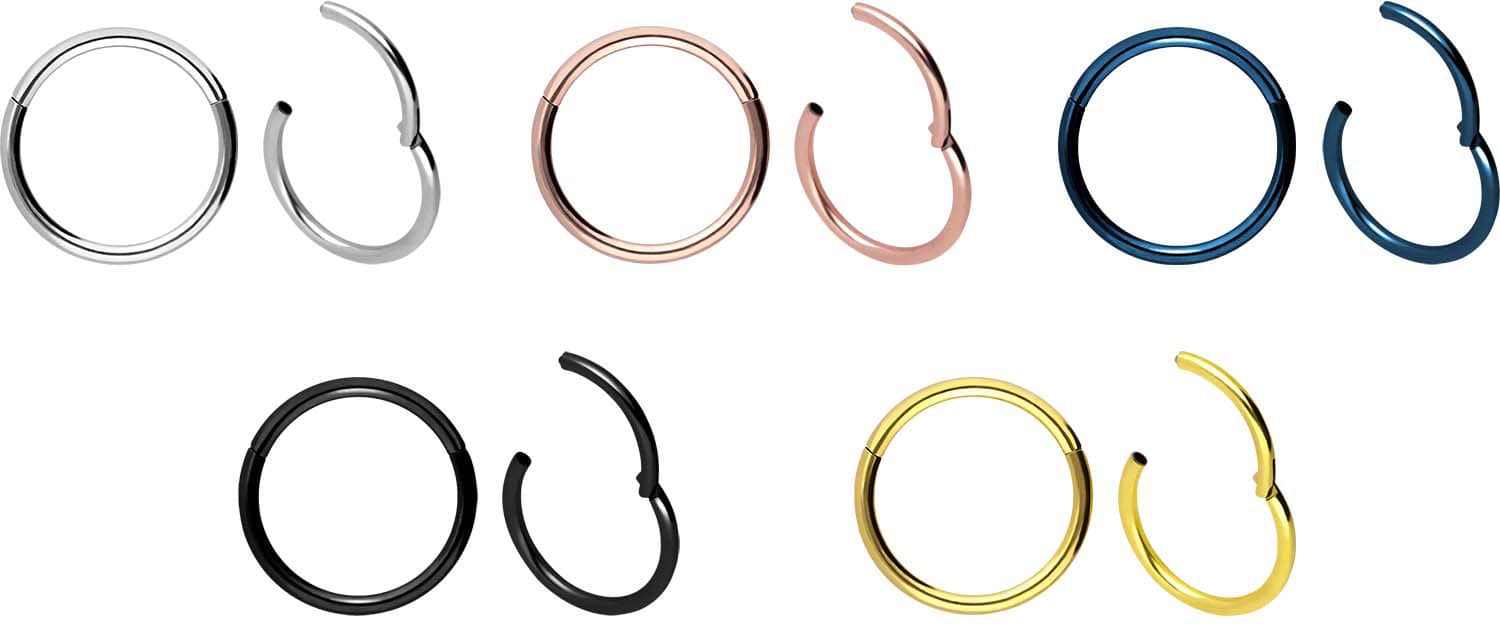 Surgical steel segment ring clicker